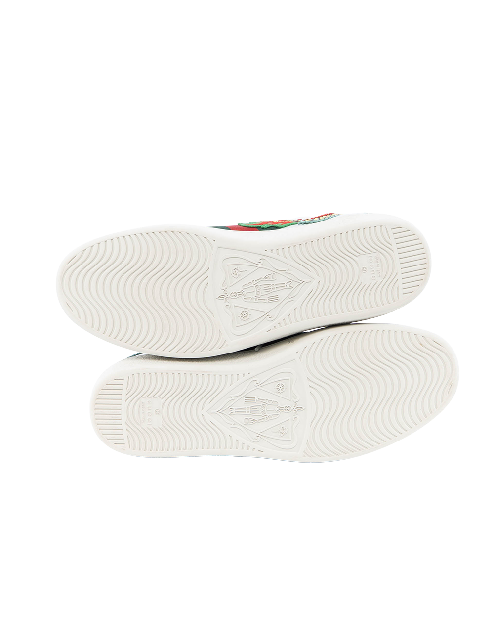 GUCCI ACE DRAGON SNEAKER 9.5 SILVER METTALLIC CALF SHW 73765 0115