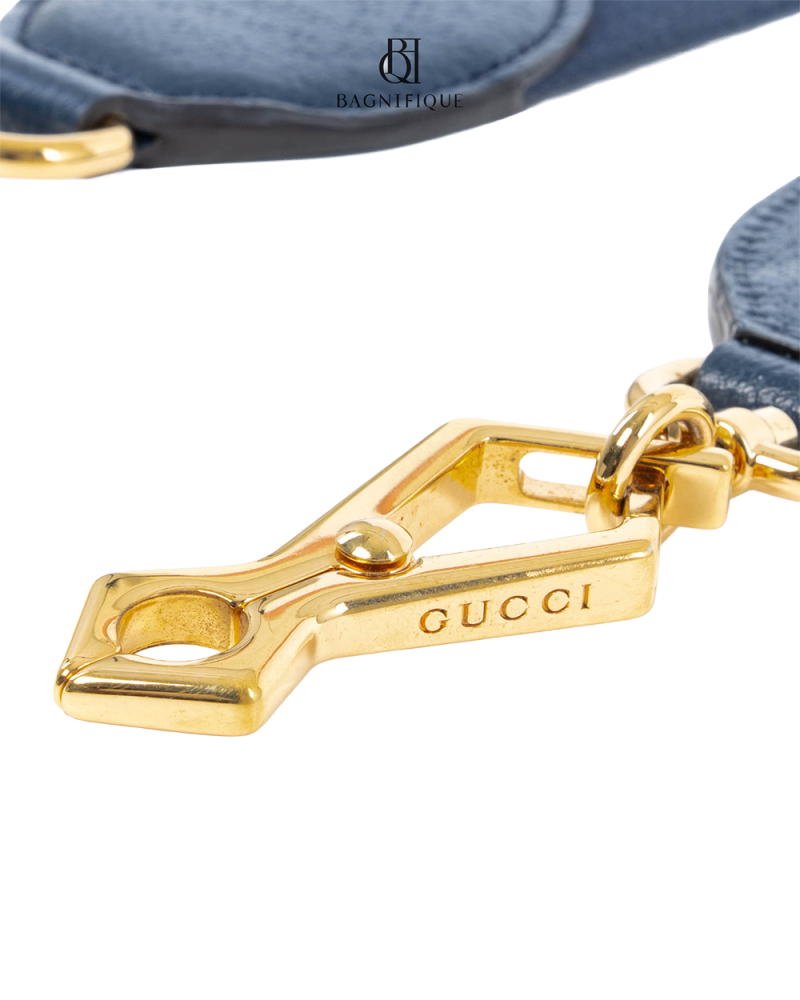 GUCCI BAG STRAP BLUE NAVY NYLON GHW 0539