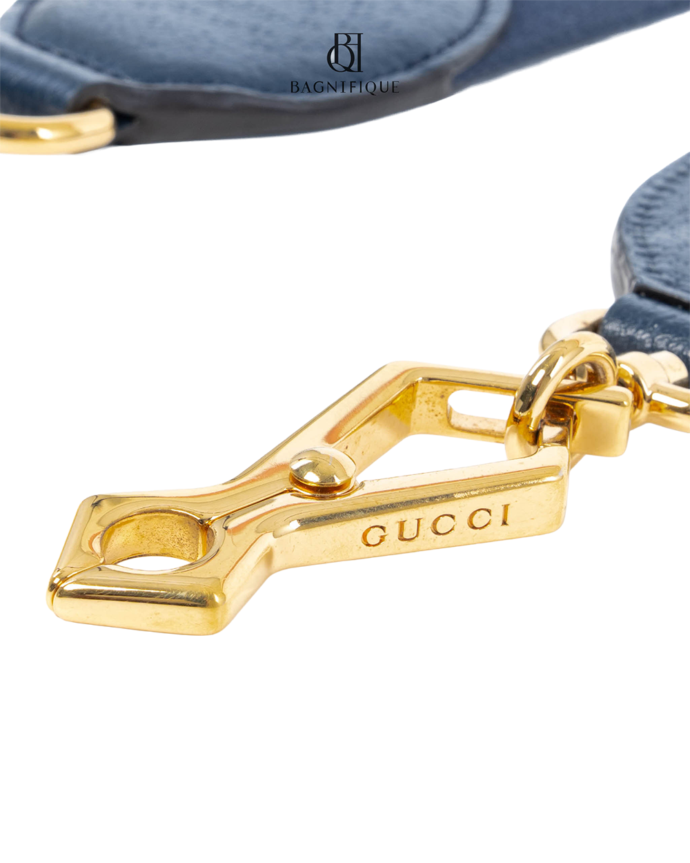 GUCCI BAG STRAP BLUE NAVY NYLON GHW 0539