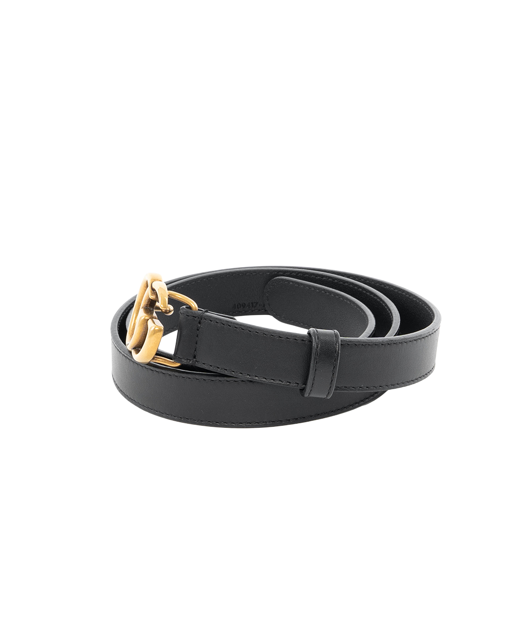 GUCCI BELT 2 CM 75 BLACK CALF GHW 409417 525040 4140
