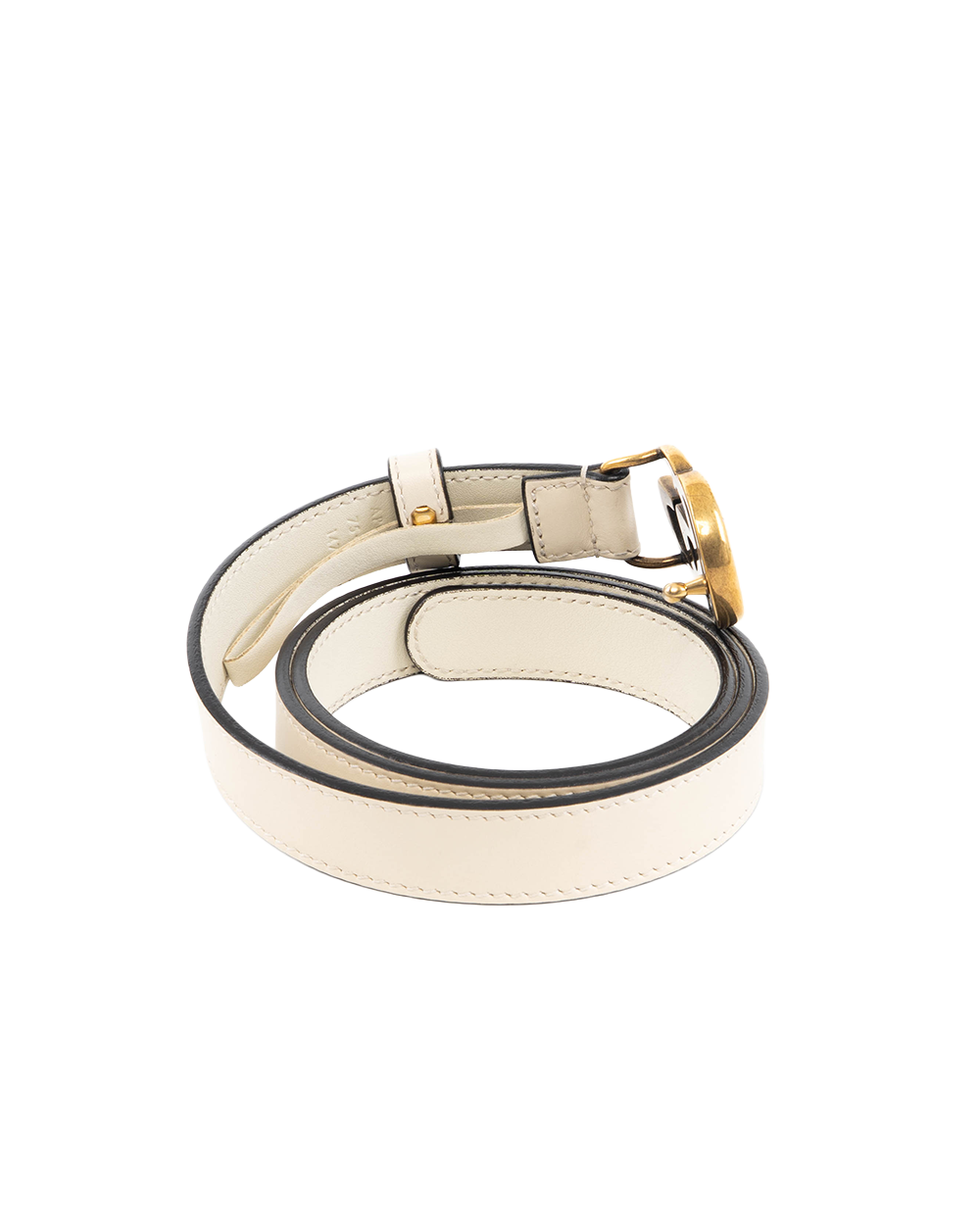GUCCI BELT 2 CM 75 WHITE CALF GHW 409417 AP00T 5439