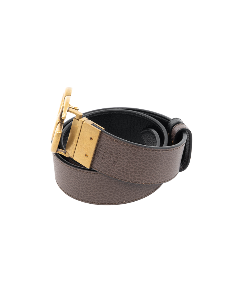 GUCCI BELT 4 CM 70 BROWN CALF GHW 474350 CAO2T 5429