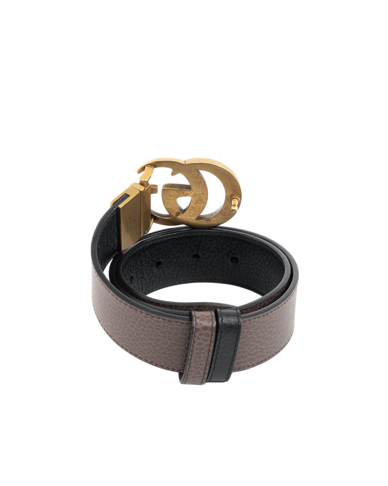GUCCI BELT 4 CM 70 BROWN CALF GHW 474350 CAO2T 5431