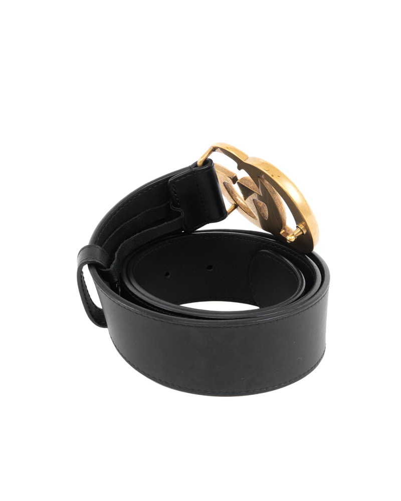 GUCCI BELT 4 CM 75 BLACK CALF GHW 400593 AP00T 5421