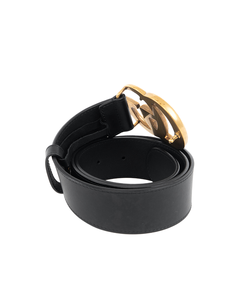 GUCCI BELT 4 CM 75 BLACK CALF GHW 400593 AP00T 5421