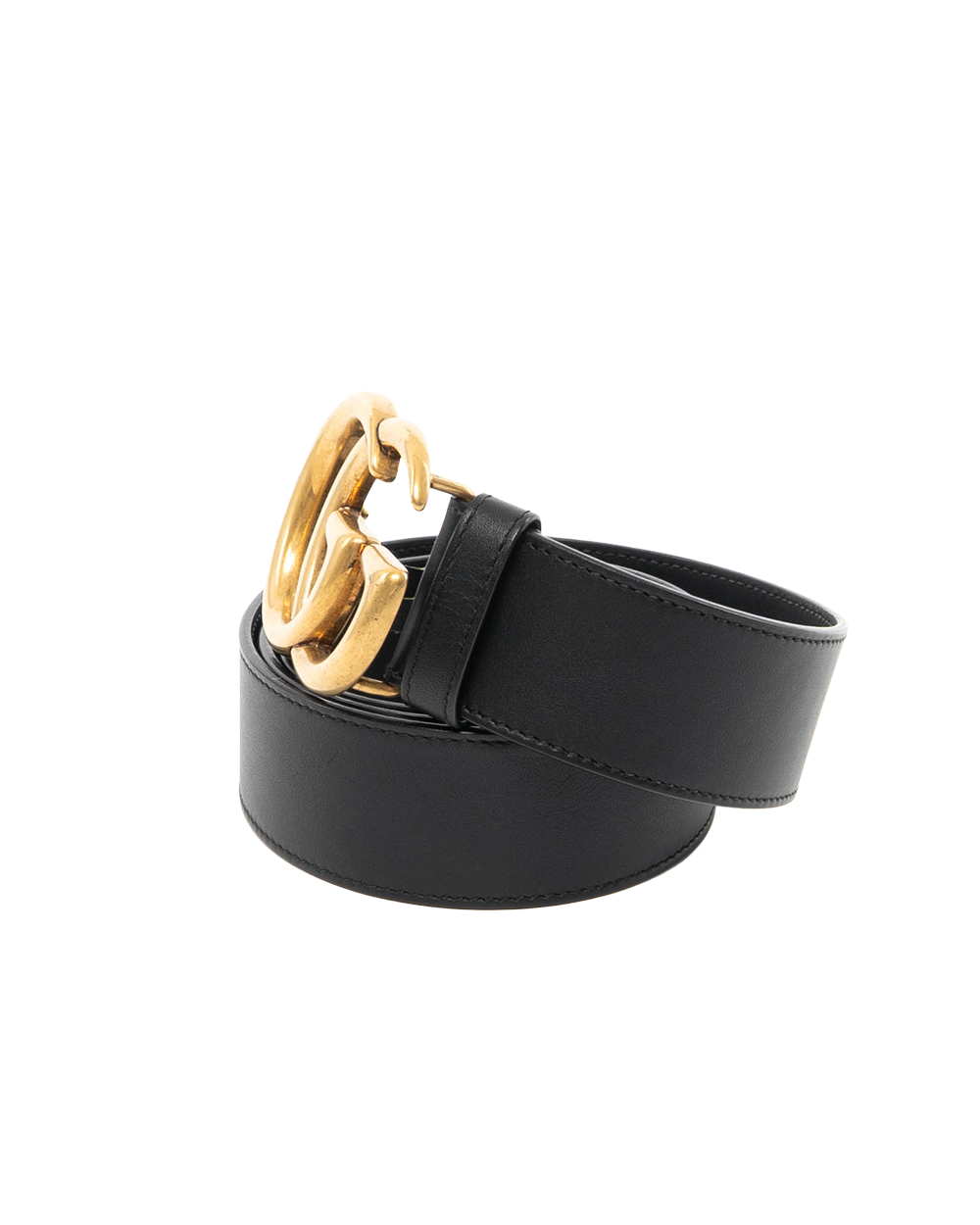GUCCI BELT 4 CM 95 BLACK CALF GHW 601254 8200