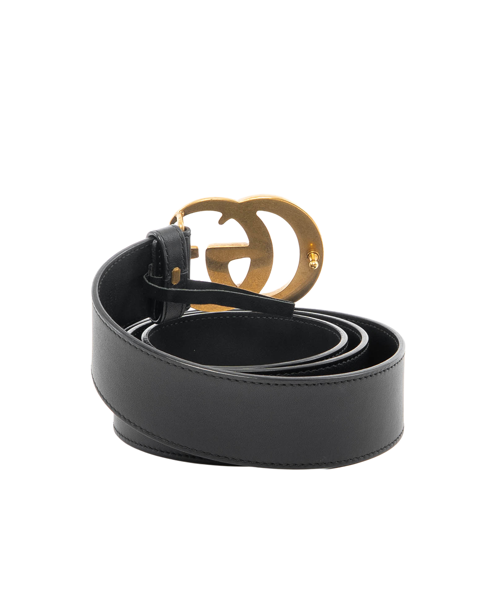 GUCCI BELT 4 CM 95 BLACK CALF GHW 601254 8202