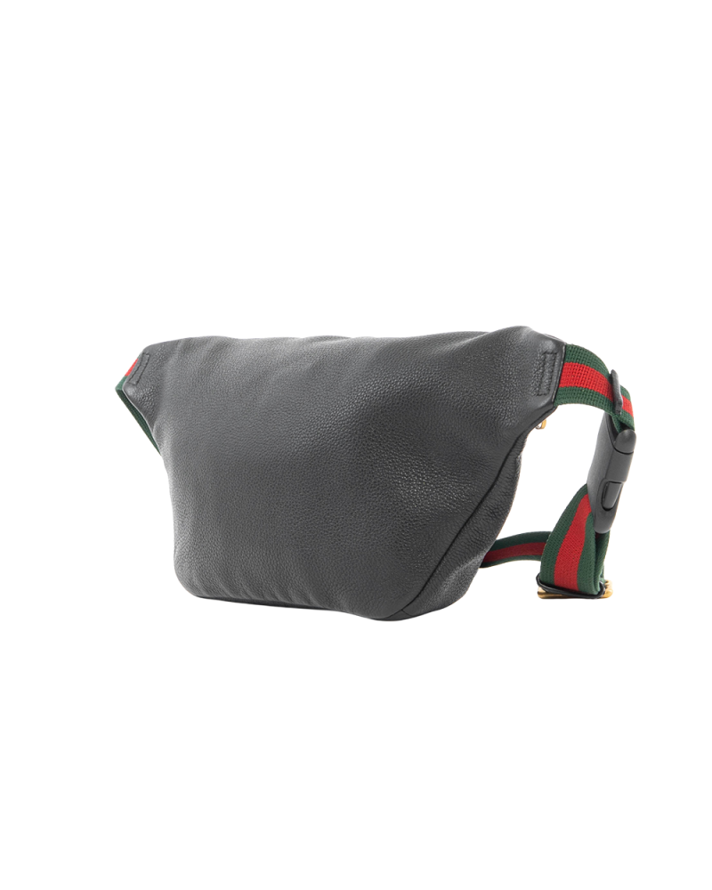 GUCCI BELT BAG BLACK CALF GHW 530412 525040 3151