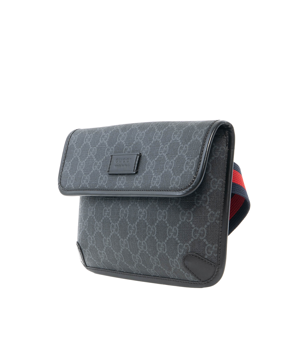 GUCCI BELT BAG BLACK GG SUPREME MONOGRAM CANVAS SHW 598113 525040 6256