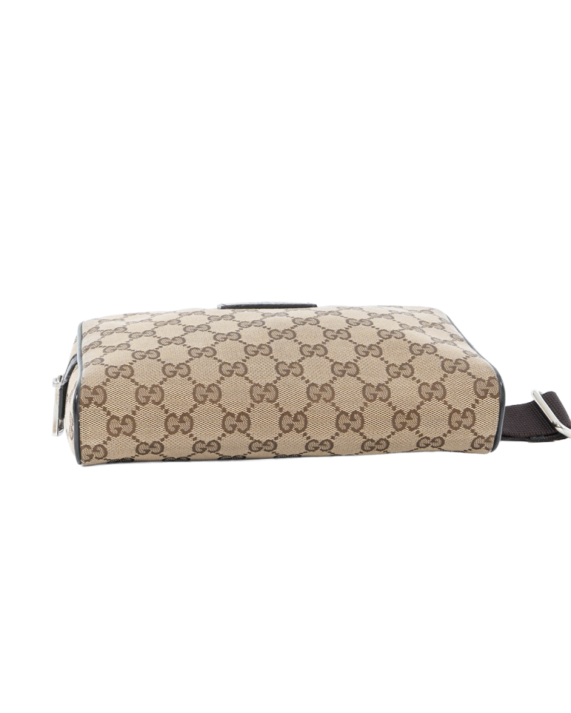 GUCCI BELT BAG BROWN GG MONOGRAM DENIM SHW 449174 527066 4083
