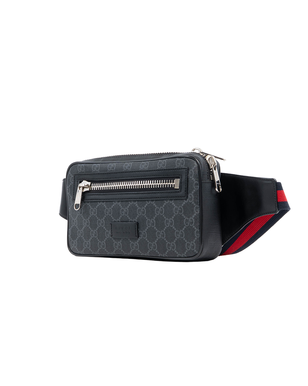 GUCCI BELT BAG CAMERA BLACK GG MONOGRAM CANVAS SHW 474293 520981 1300