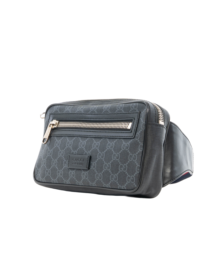 GUCCI BELT BAG CAMERA BLACK GG SUPREME MONOGRAM CANVAS SHW 474293 520981 6293