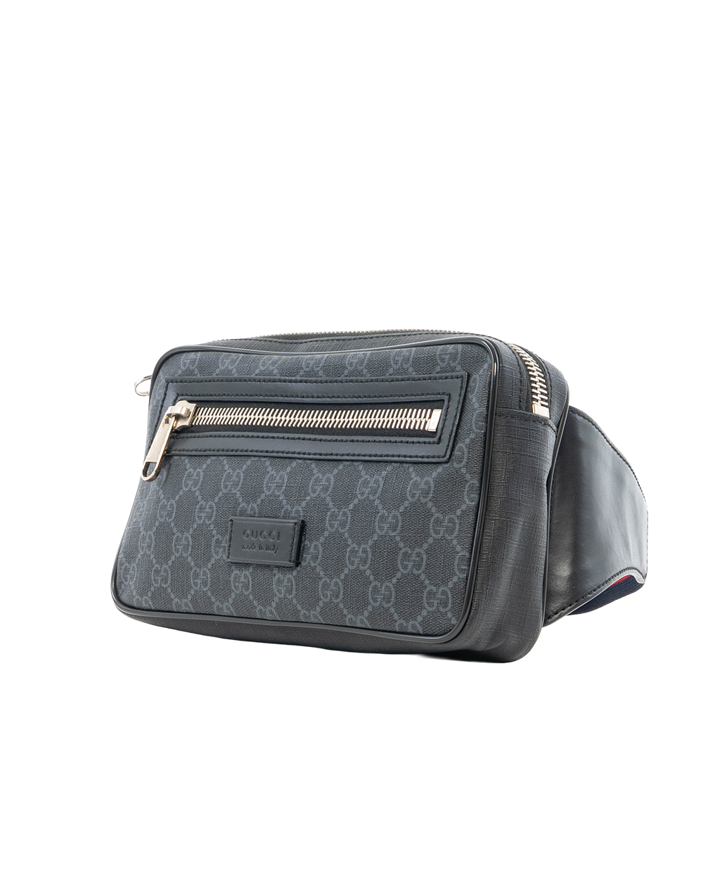 GUCCI BELT BAG CAMERA BLACK GG SUPREME MONOGRAM CANVAS SHW 474293 520981 6293