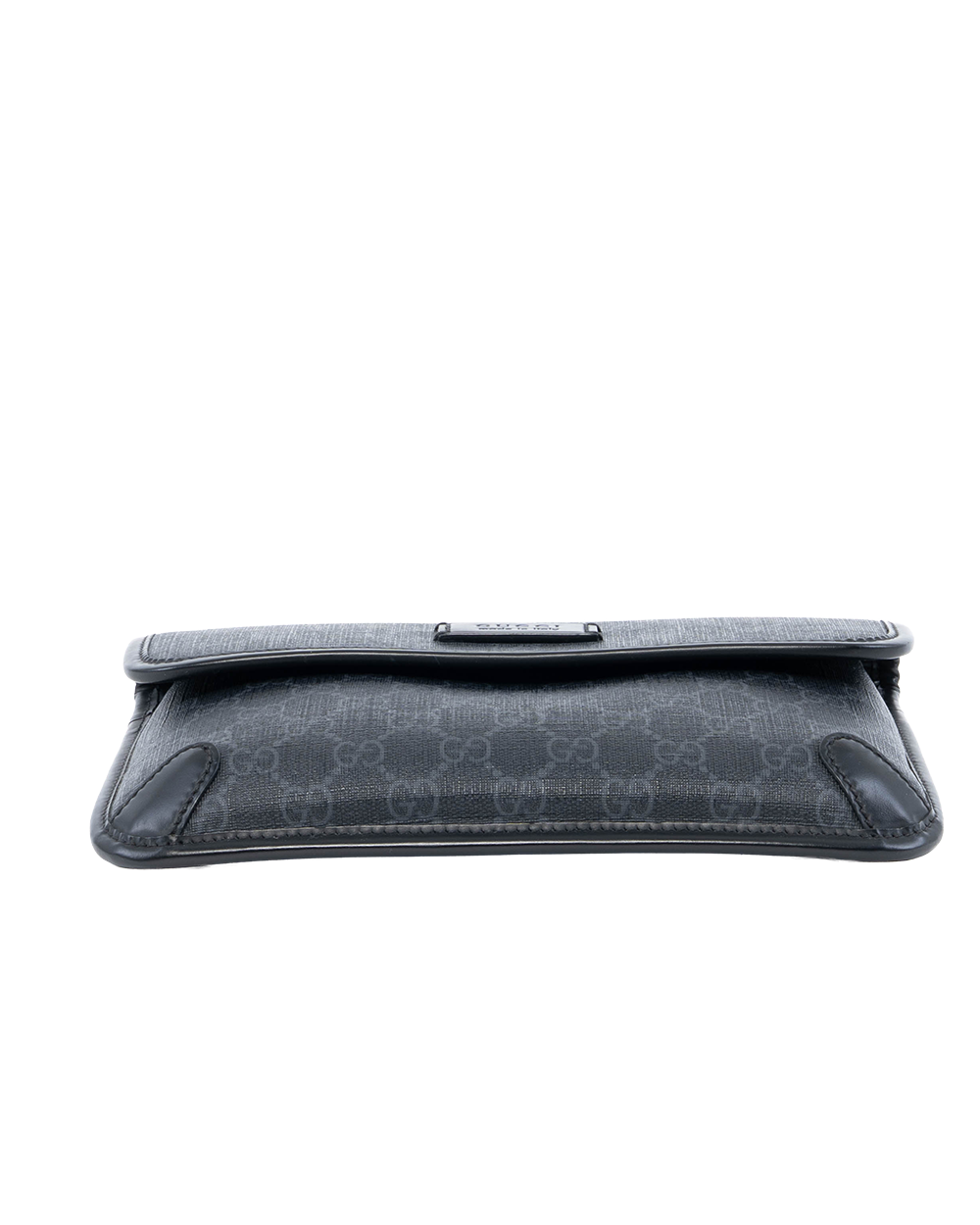 GUCCI BELT BAG SQUARE THIN BLACK GG SUPREME MONOGRAM CANVAS SHW 598113 525040 0063