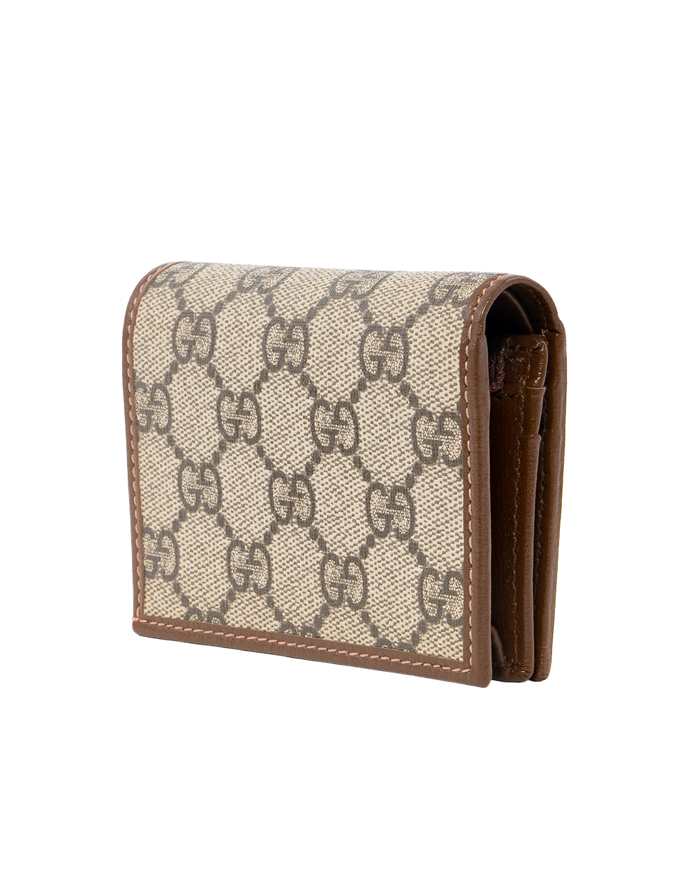GUCCI BI FOLD HORSEBIT WALLET SHORT BROWN GG MONOGRAM CANVAS GHW 621887 2149 0287
