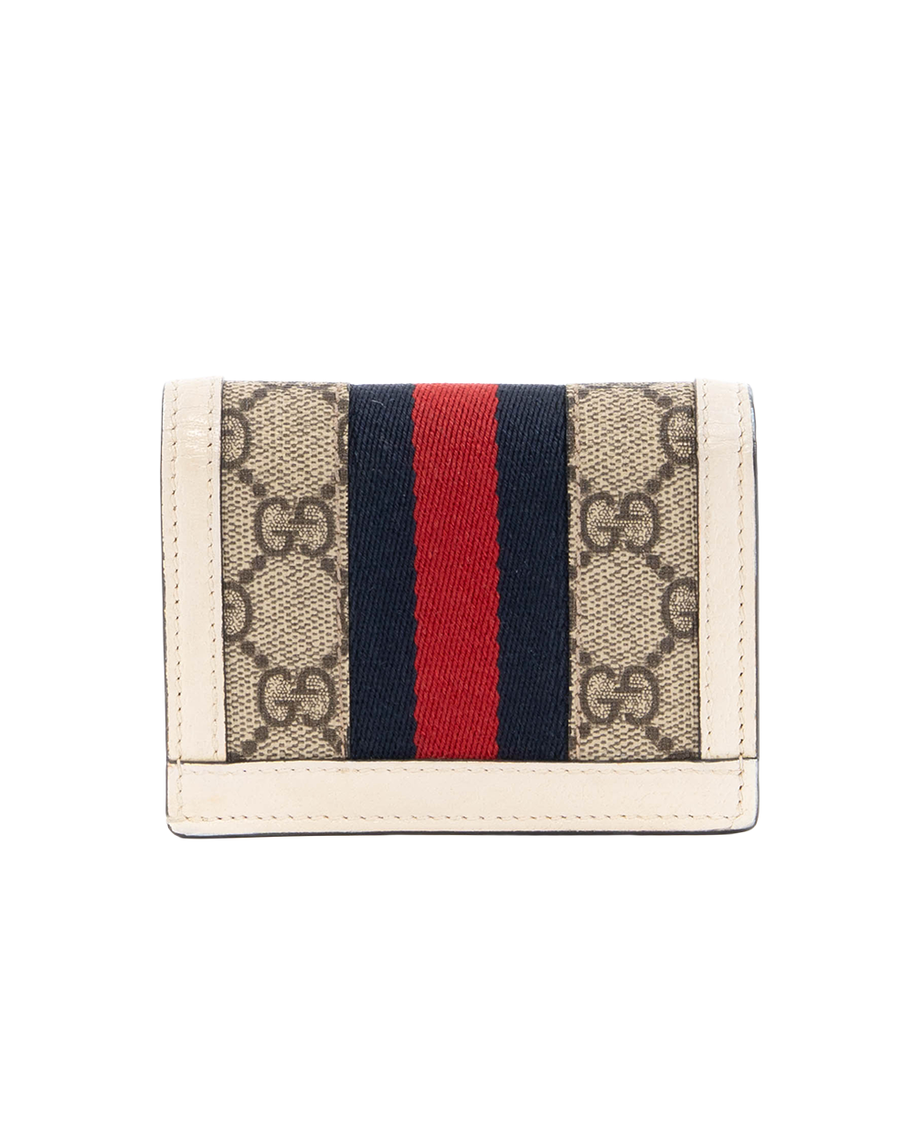 GUCCI BI FOLD WALLET OPHIDIA SHORT WHITE GG MONOGRAM CANVAS GHW 523155 0416 7231