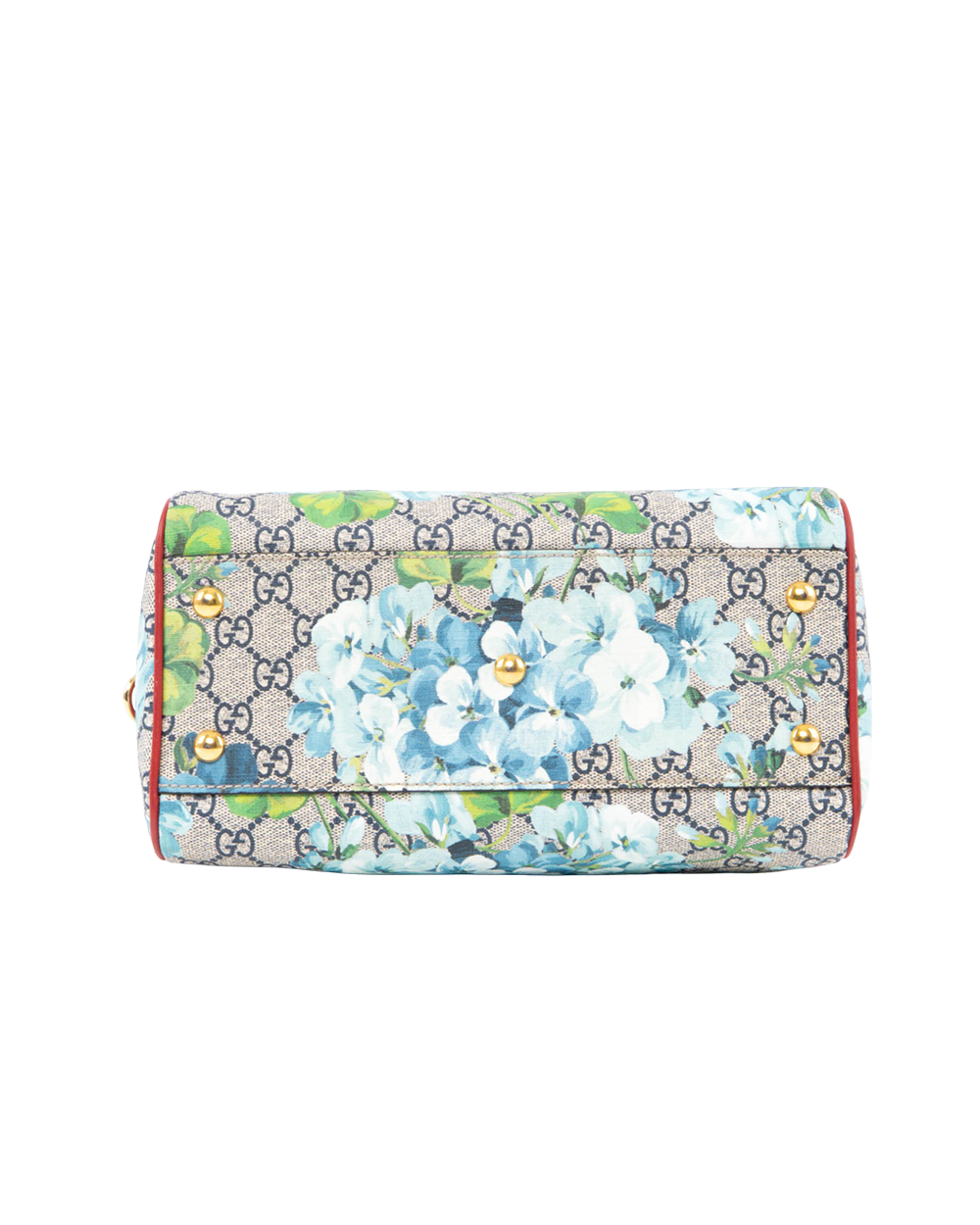 GUCCI BLOOMS BOSTON SMALL BROWN RED BLUE GG SUPREME MONOGRAM CANVAS GHW 546314 585795 0187