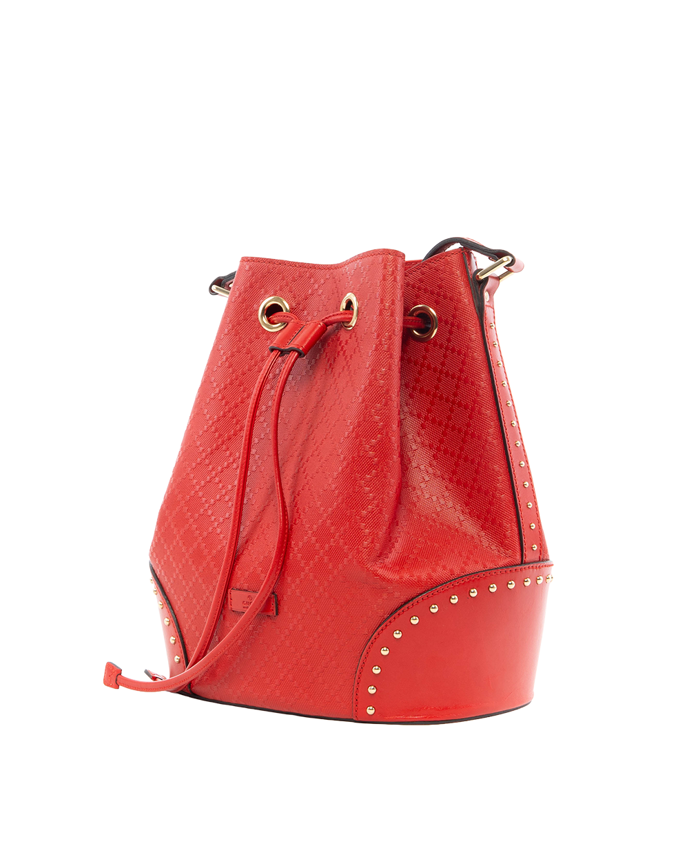 GUCCI BUCKET BAG LARGE RED CANVAS GHW 354228 200047 0377