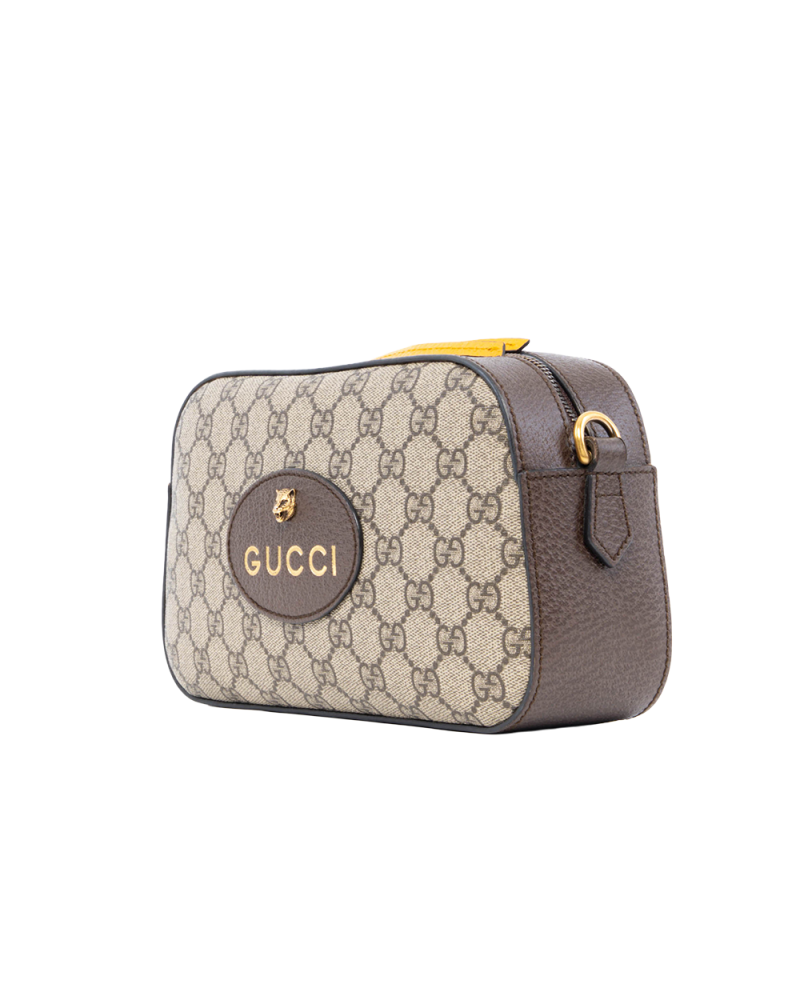 GUCCI CAMERA TIGER BROWN GG SUPREME MONOGRAM CANVAS GHW 476466 620981 0164
