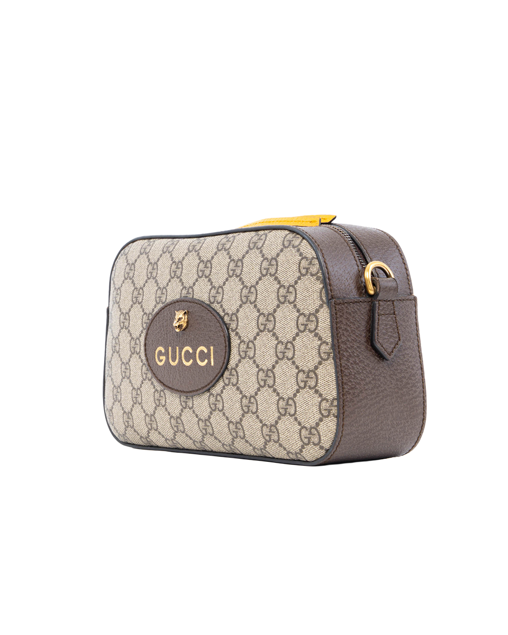 GUCCI CAMERA TIGER BROWN GG SUPREME MONOGRAM CANVAS GHW 476466 620981 0164