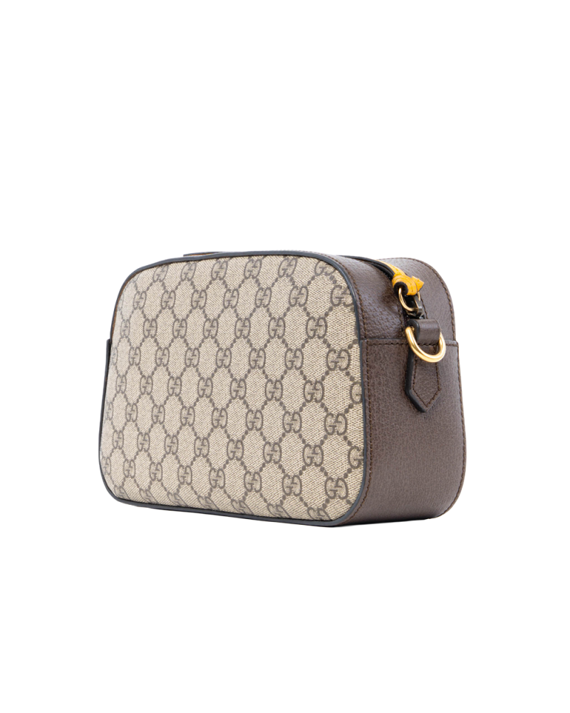 GUCCI CAMERA TIGER BROWN GG SUPREME MONOGRAM CANVAS GHW 476466 620981 0165