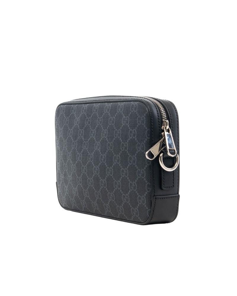 GUCCI CLUTCH BLACK GG SUPREME MONOGRAM CANVAS SHW 495562 520981 0652