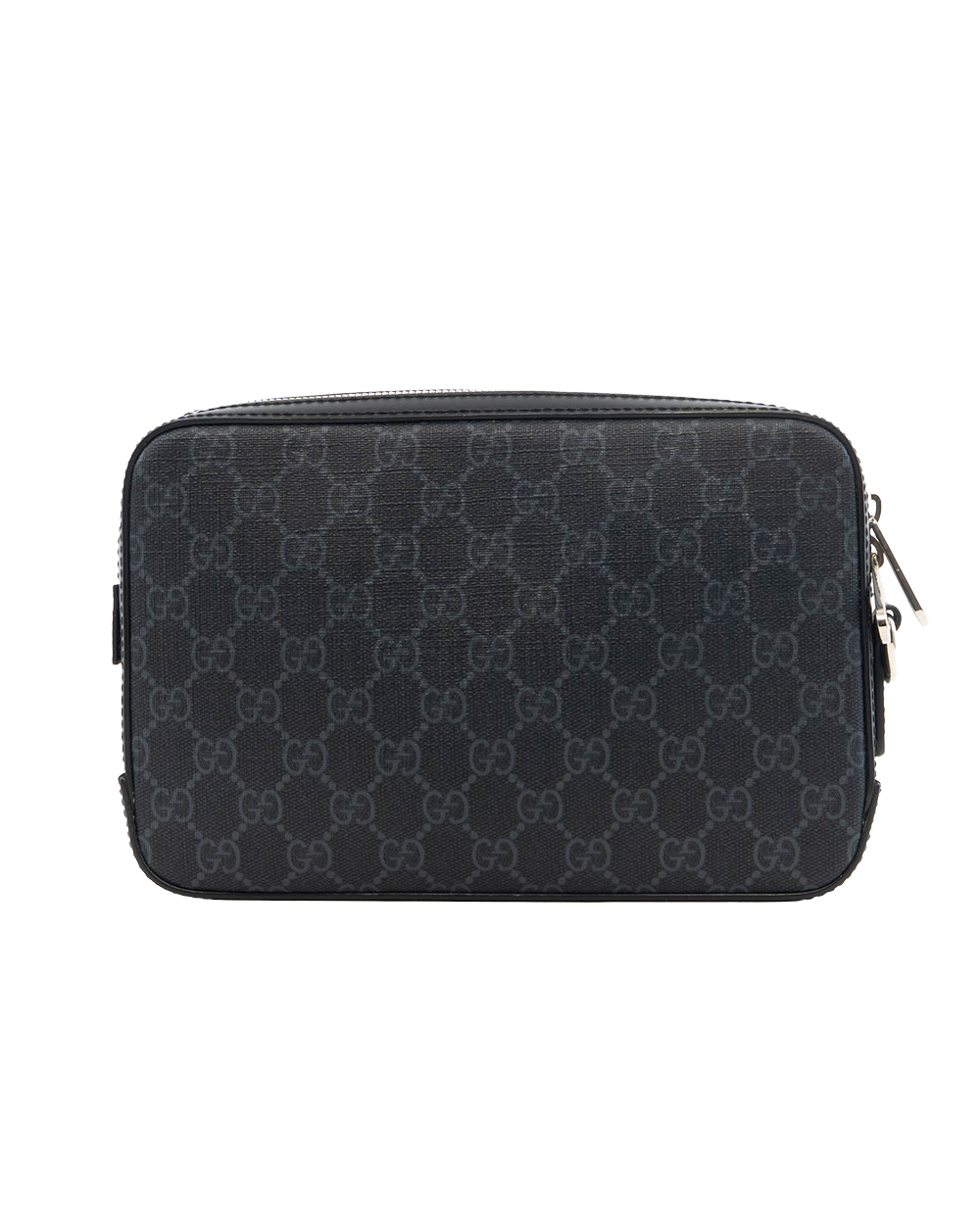 GUCCI CLUTCH BLACK GG SUPREME MONOGRAM CANVAS SHW 495562 520981 0653