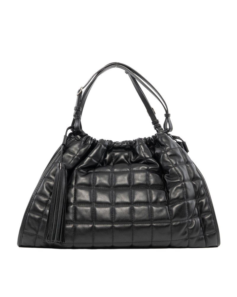 GUCCI DECO TOTE BAG MEDIUM BLACK CALF GHW 746210 498879 8833