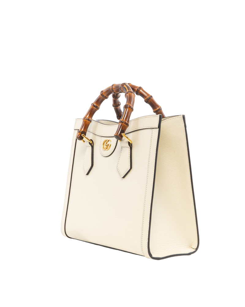 GUCCI DIANA TOTE WHITE CALF GHW 702721 493075 0994