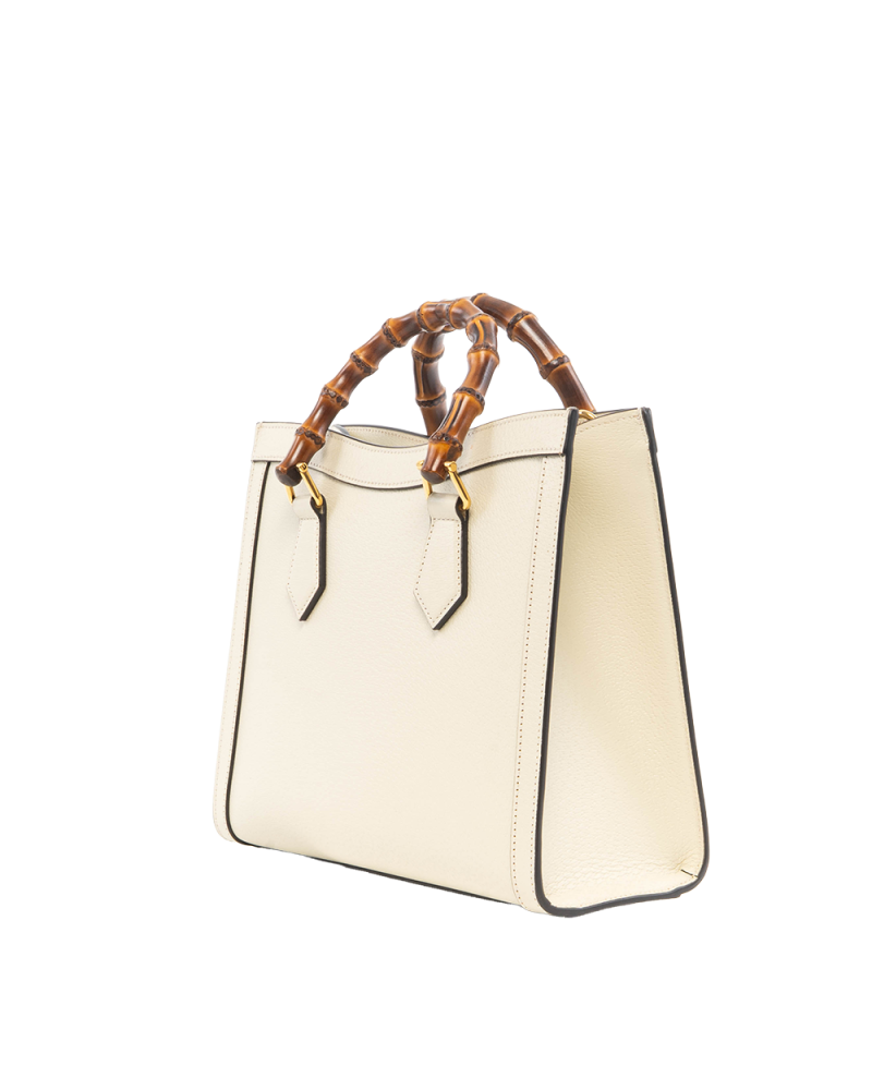 GUCCI DIANA TOTE WHITE CALF GHW 702721 493075 0995