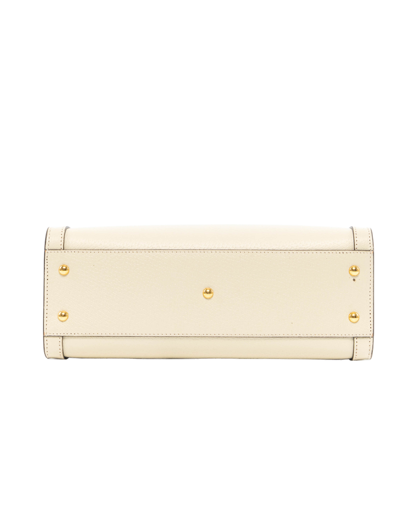 GUCCI DIANA TOTE WHITE CALF GHW 702721 493075 0997