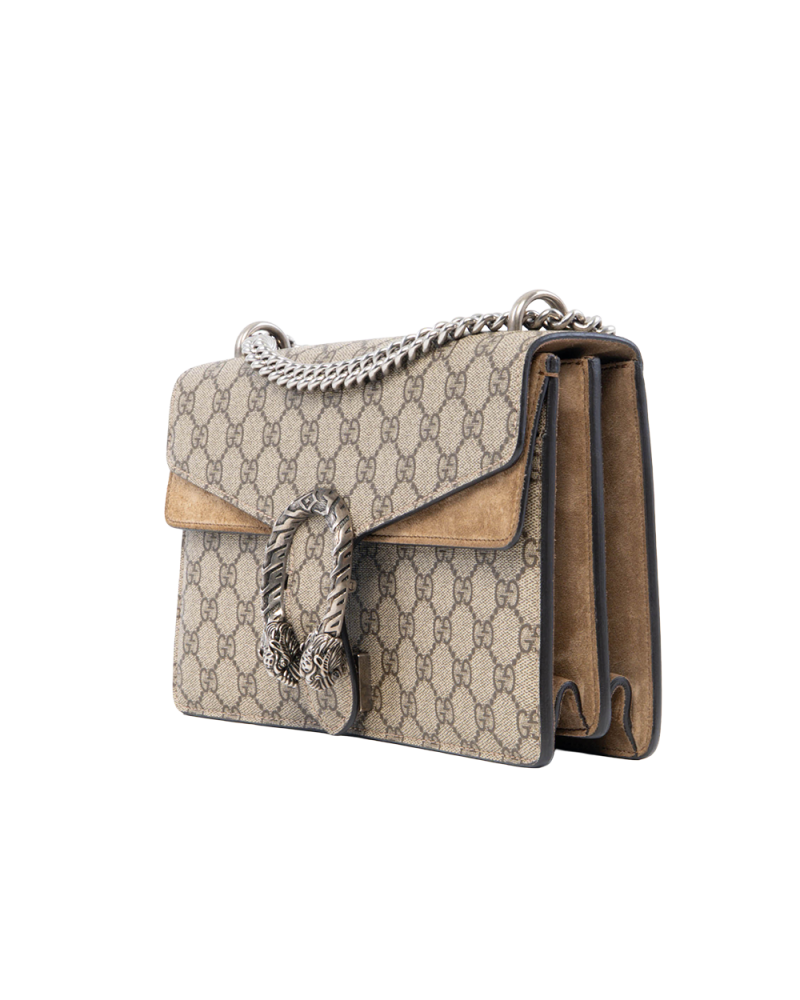 GUCCI DIONYSUS NEW SMALL BROWN GG MONOGRAM CANVAS SHW 400249 520981 0273