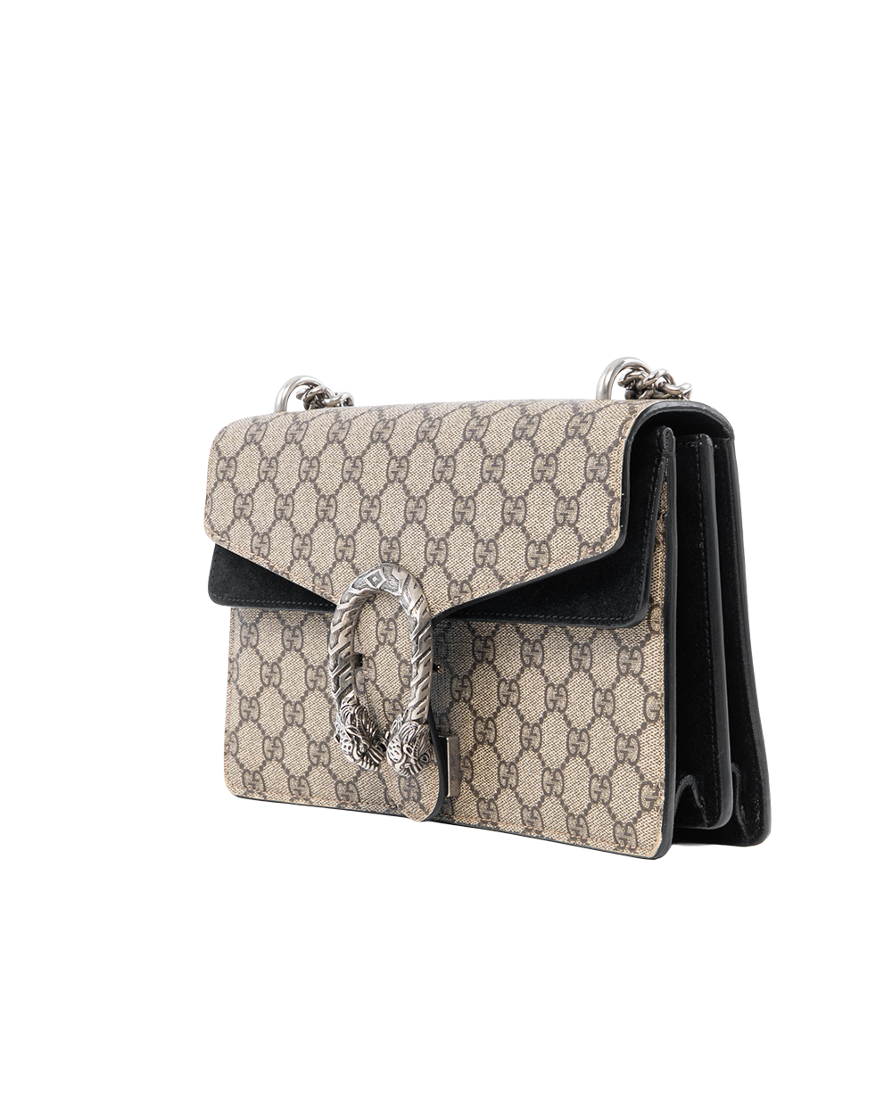GUCCI DIONYSUS SMALL BROWN BLACK GG MONOGRAM CANVAS SHW 400249 498879 0089