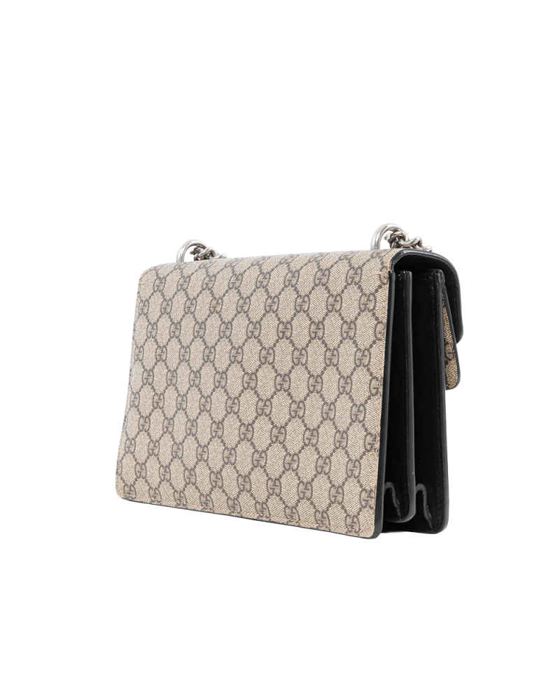 GUCCI DIONYSUS SMALL BROWN BLACK GG MONOGRAM CANVAS SHW 400249 498879 0090