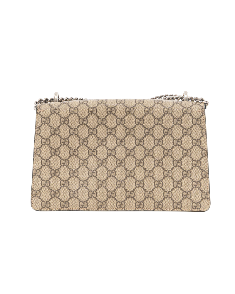 GUCCI DIONYSUS SMALL BROWN BLACK GG MONOGRAM CANVAS SHW 0979