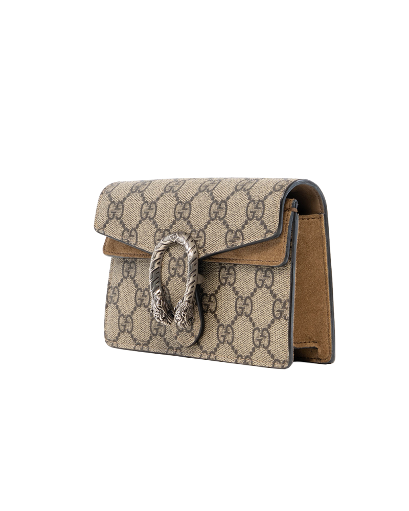 GUCCI DIONYSUS SUPER MINI BROWN GG MONOGRAM CANVAS SHW 476432 525040 7916