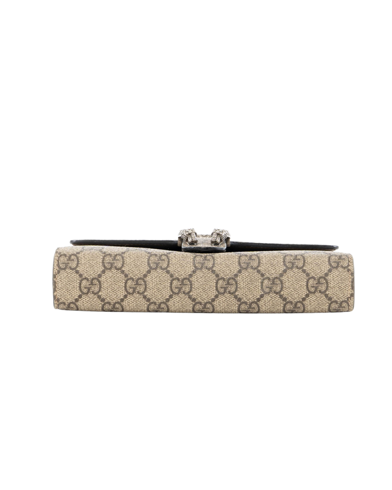 GUCCI DIONYSUS WOC BLACK BEIGE GG MONOGRAM CANVAS SHW 401231 1147 7138