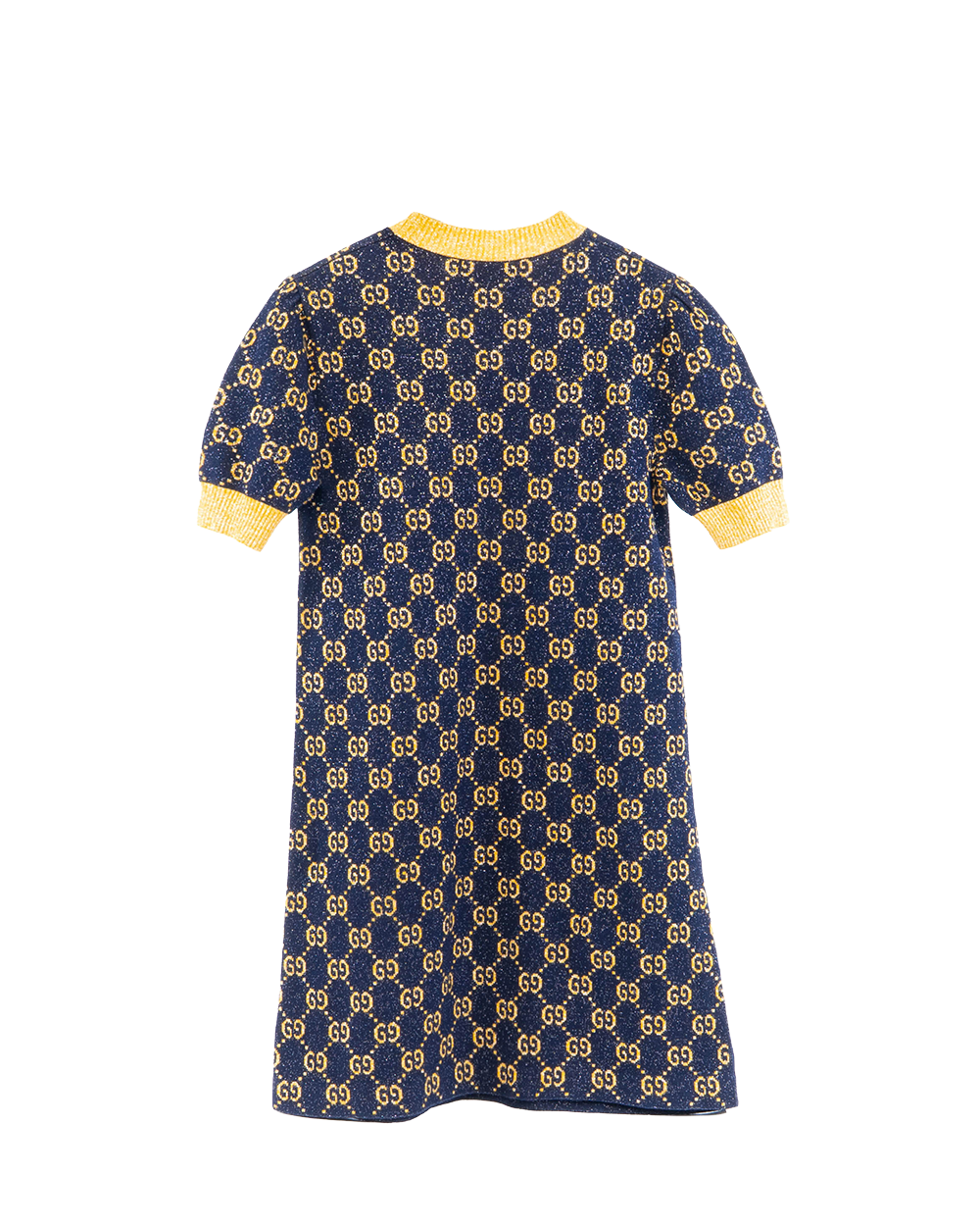 GUCCI DRESS S BLUE YELLOW KNIT 692707 XKB54 0140