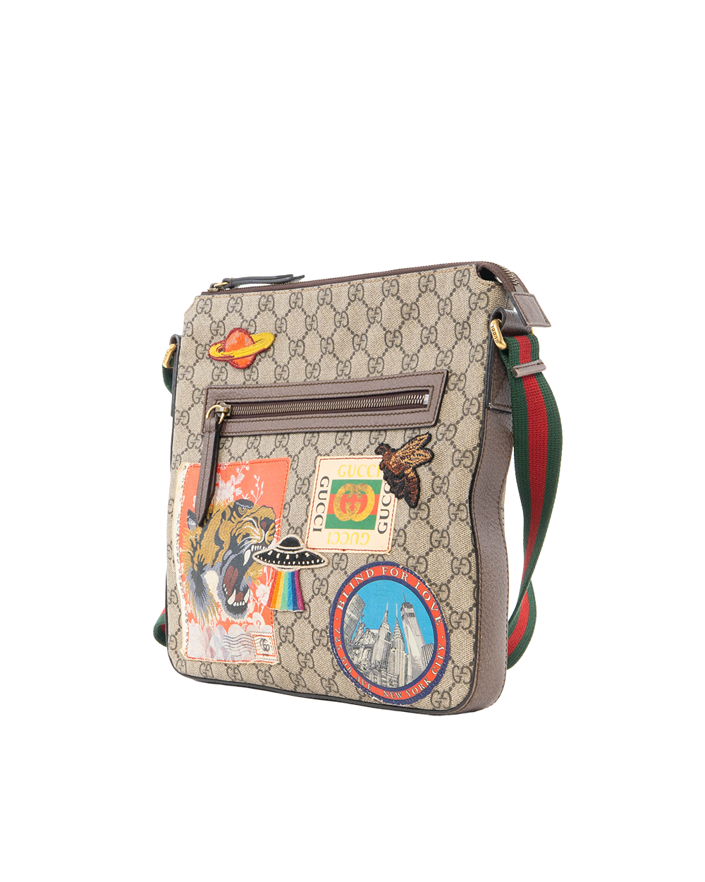 GUCCI GG SUPREME COURRIRE MESSENGER SMALL BROWN GG SUPREME MONOGRAM CANVAS GHW 0272