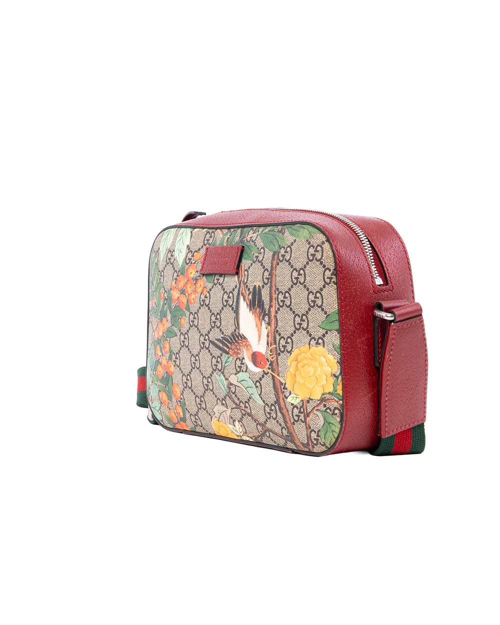 GUCCI GG SUPREME TIAN CAMERA BAG BROWN RED GREEN YELLOW GG SUPREME MONOGRAM CANVAS GHW 0185