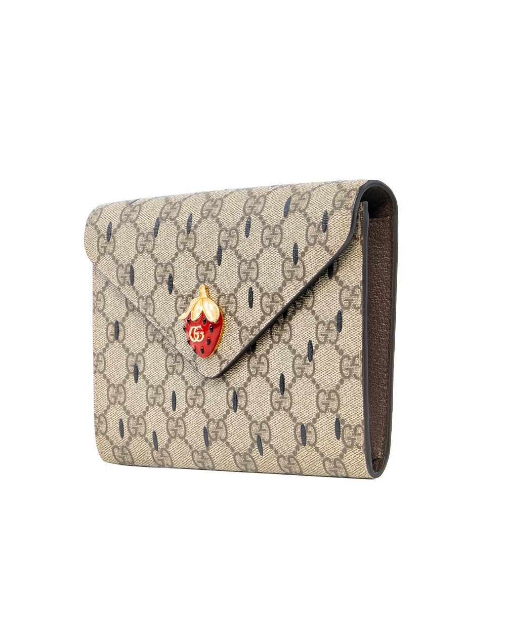 GUCCI GG WOC BROWN STRAWBERRY GG MONOGRAM CANVAS GHW 726249 0416 0117