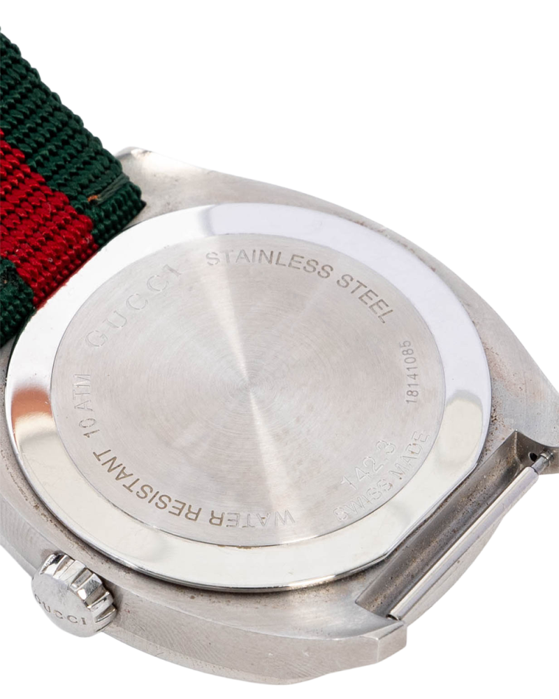 GUCCI GG2570 WATCH 41MM BLACK RED GREEN STAINLESS STEEL SHW 18141085 04172
