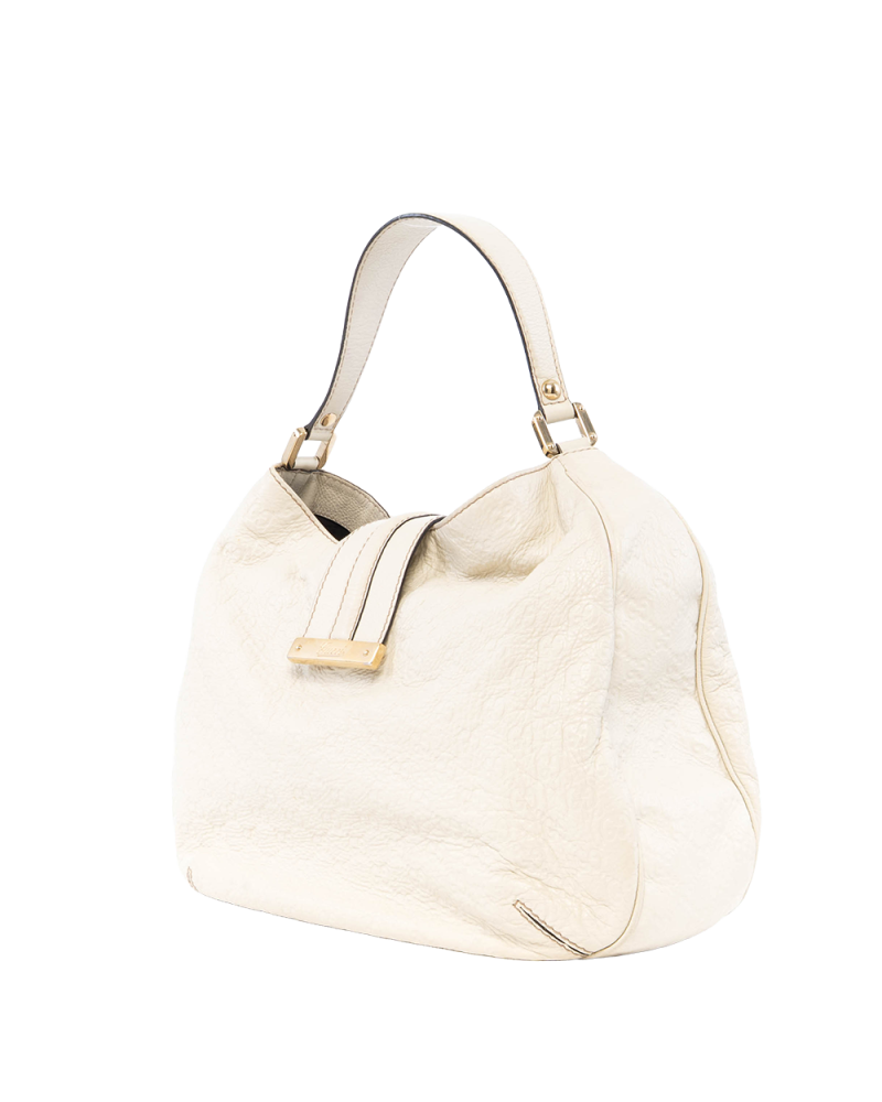 GUCCI GUCCISSIMA HOBO LARGE WHITE CALF GHW 233604 523040 0479