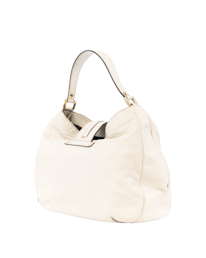 GUCCI GUCCISSIMA HOBO LARGE WHITE CALF GHW 233604 523040 0480