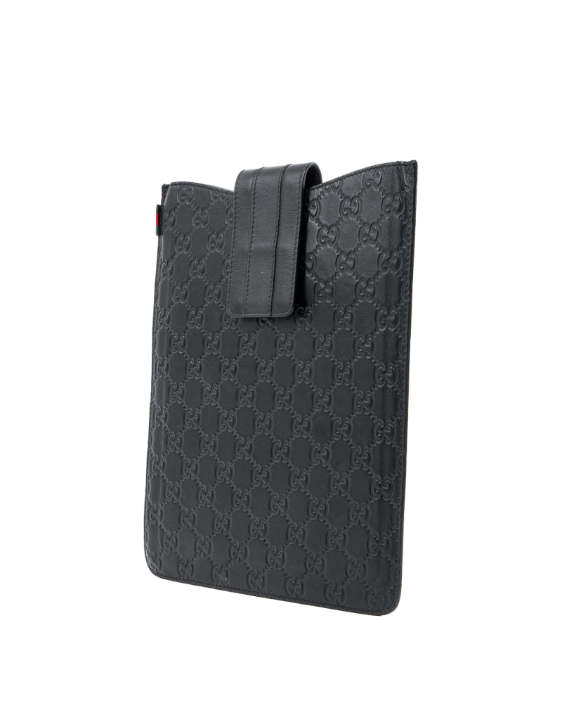 GUCCI GUCCISSIMA IPAD CASE BLACK CALF 0207