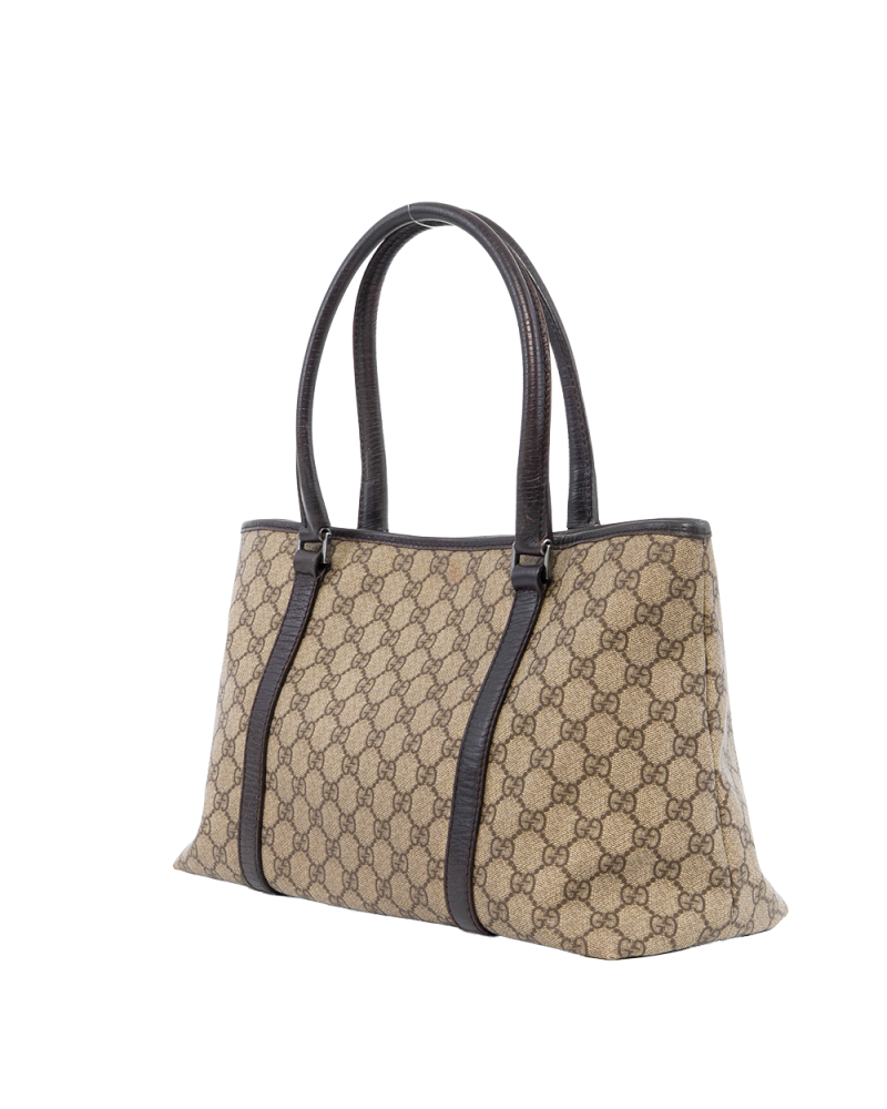 GUCCI HANDBAG TOTE BROWN GG MONOGRAM CANVAS SHW 4421