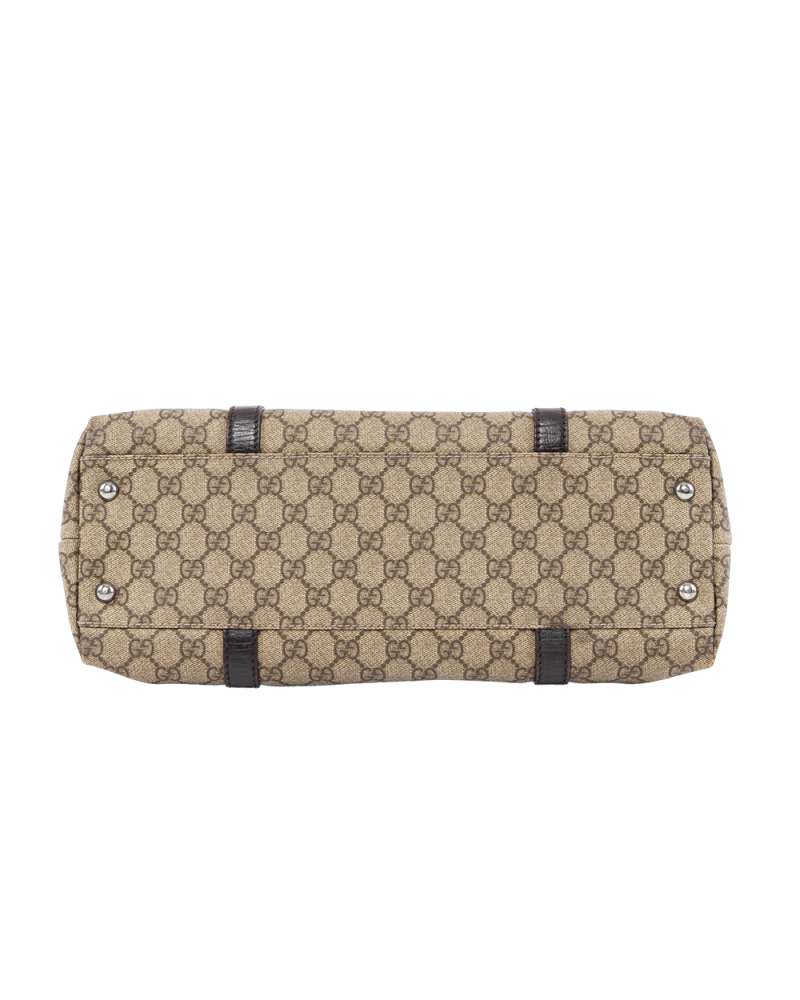 GUCCI HANDBAG TOTE BROWN GG MONOGRAM CANVAS SHW 4428