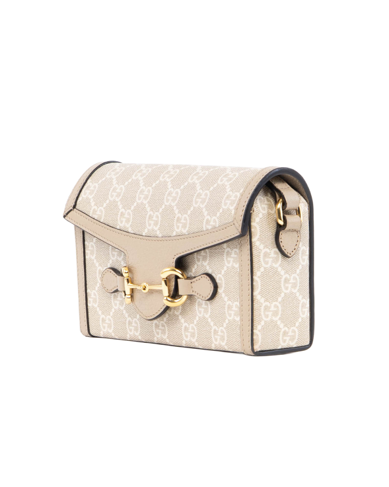 GUCCI HORSEBIT 1955 CAMERA BEIGE GG MONOGRAM CANVAS GHW 699296 2149 5028