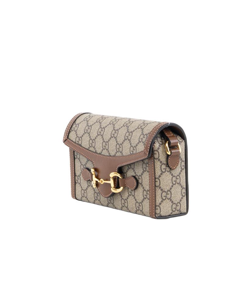 GUCCI HORSEBIT 1955 CAMERA BROWN GG MONOGRAM CANVAS GHW 699296 0416 5448