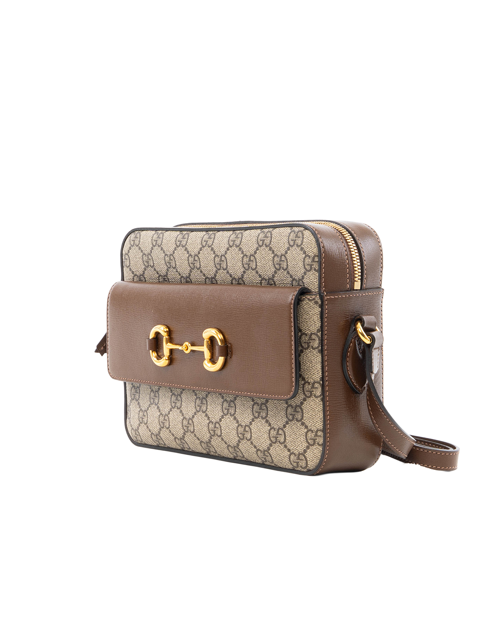 GUCCI HORSEBIT 1955 CAMERA BROWN GG SUPREME MONOGRAM CANVAS GHW 645454 520982 5296